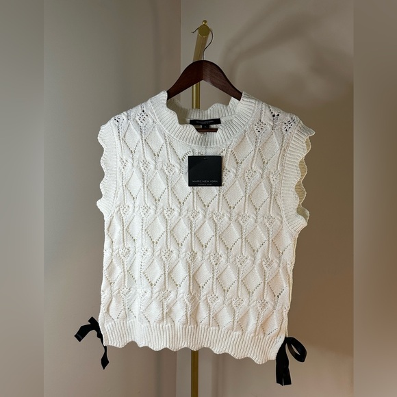 NWT Marc New York Andrew Marc sleeveless side bow sweater - Picture 1 of 6